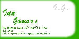 ida gomori business card